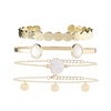 Multi bracelets fantaisie dorés blanc coquillage bijoux été femme 1
