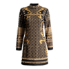 robe noire dorée perles