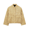 veste à paillettes brillante dorée femme