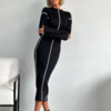 robe longue pull noire élégante
