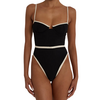 Maillot 1 pièce noir blanc Alexine (5)