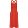 Robe longue à dos nu croisé pour femme corail