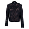 Blouse dentelle noire femme