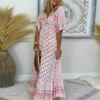 robe longue de plage rose tendance