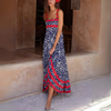 robe longue à bretelles imprimée (6)