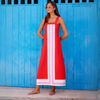 robe longue à bretelles été élégante