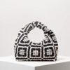 sac en crochet été noir et blanc