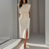 robe femme business blanche
