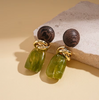 Boucles d'oreilles Esmeralda acrylique verte