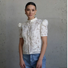 T-shirt Canelle blanc dentelle