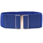 Ceinture femme large élastique taille bleu électrique