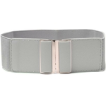 Ceinture femme large élastique taille grise
