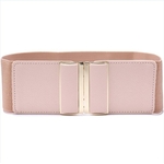 Ceinture femme large élastique taille rose