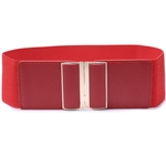 Ceinture femme large élastique taille rouge