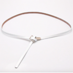 ceinture fine cuir femme taille blanc