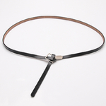 ceinture fine cuir femme taille noir