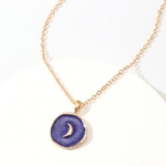 collier pendentif lune étoile rose bijou fantaisie doré pas cher la selection parisienne 5