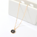 collier pendentif lune étoile rose bijou fantaisie doré pas cher la selection parisienne 12