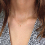 collier initiale lettre doré bijou fantaisie cadeau femme