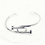 jonc bracelet ouvert argent platine chic bijoux fantaisie femme petit prix