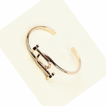 jonc bracelet ouvert or rose chic bijoux fantaisie femme petit prix 1