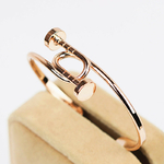 jonc bracelet ouvert or rose chic bijoux fantaisie femme petit prix
