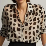 Chemisier imprimé vache fluide mousseline de soie femme automne 2020 la selection parisienne 1