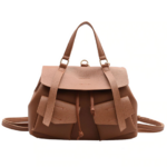 sac à main camel marron dos bandoulière imitation cuir haut de gamme la selection parisienne