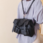 sac à main dos bandoulière imitation cuir haut de gamme la selection parisienne noir multifonction