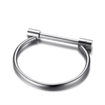 bracelet jonc vis la selection parisienne acier inoxydable argent bijoux en ligne femme