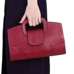 sac à main serpent python rouge cuir véritable