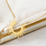 collier pendentif doré boho chic soleil bijou fantaisie femme pas cher en ligne 3