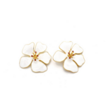 grosses boucles doreilles florales blanches bohème chic originales bijou fantaisie pas cher