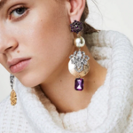 boucles d'oreilles pendantes multicolores montmartre chic soirée femme
