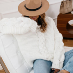 pull à grosses mailles blanc femme hiver tendance mode en ligne la selection parisienne