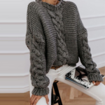 pull à grosses mailles brun femme hiver tendance mode en ligne la selection parisienne 1