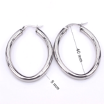 créoles ovales argent silver acier inoxydable plaqué bijou fantaisie femme en ligne chic pas cher 3
