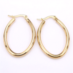 créoles ovales or gold doré acier inoxydable plaqué bijou fantaisie femme en ligne chic pas cher eshop