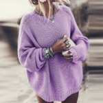 pull à mailles côtelées mauve violet femme hiver tendance mode en ligne
