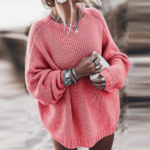 pull à mailles côtelées rose framboise femme hiver tendance mode en ligne