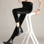 legging velours noir pantalon femme tendance confortable en ligne