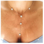 collier sautoir argent zircon cubique chic soirée décolleté bijou fantaisie femme en ligne