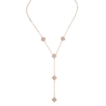 collier sautoir or rose zircon cubique chic soirée décolleté bijou fantaisie femme en ligne 1