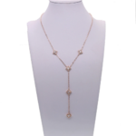 collier sautoir or rose zircon cubique chic soirée décolleté bijou fantaisie femme en ligne
