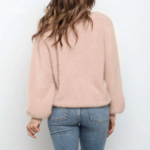 cardigan rose pâle mohair femme gilet hiver vetement pas cher tendance en ligne 2