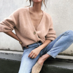 cardigan rose pâle mohair femme gilet hiver vetement pas cher tendance en ligne 1