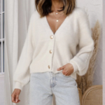 cardigan blanc mohair femme gilet hiver vetement pas cher tendance en ligne 4