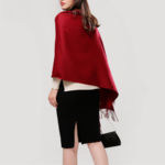 écharpe cashmere rouge femme pas cher parisienne