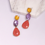 boucles doreilles fantaisie pendantes colorées chic glamour femme 4