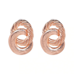 boucles doreilles fantaisies rondes géométriques or rose gold bijou femme fantaisie pas cher en ligne